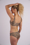 Mila Low Rise Bikini Bottom - Wildflower Tan x Lagoon