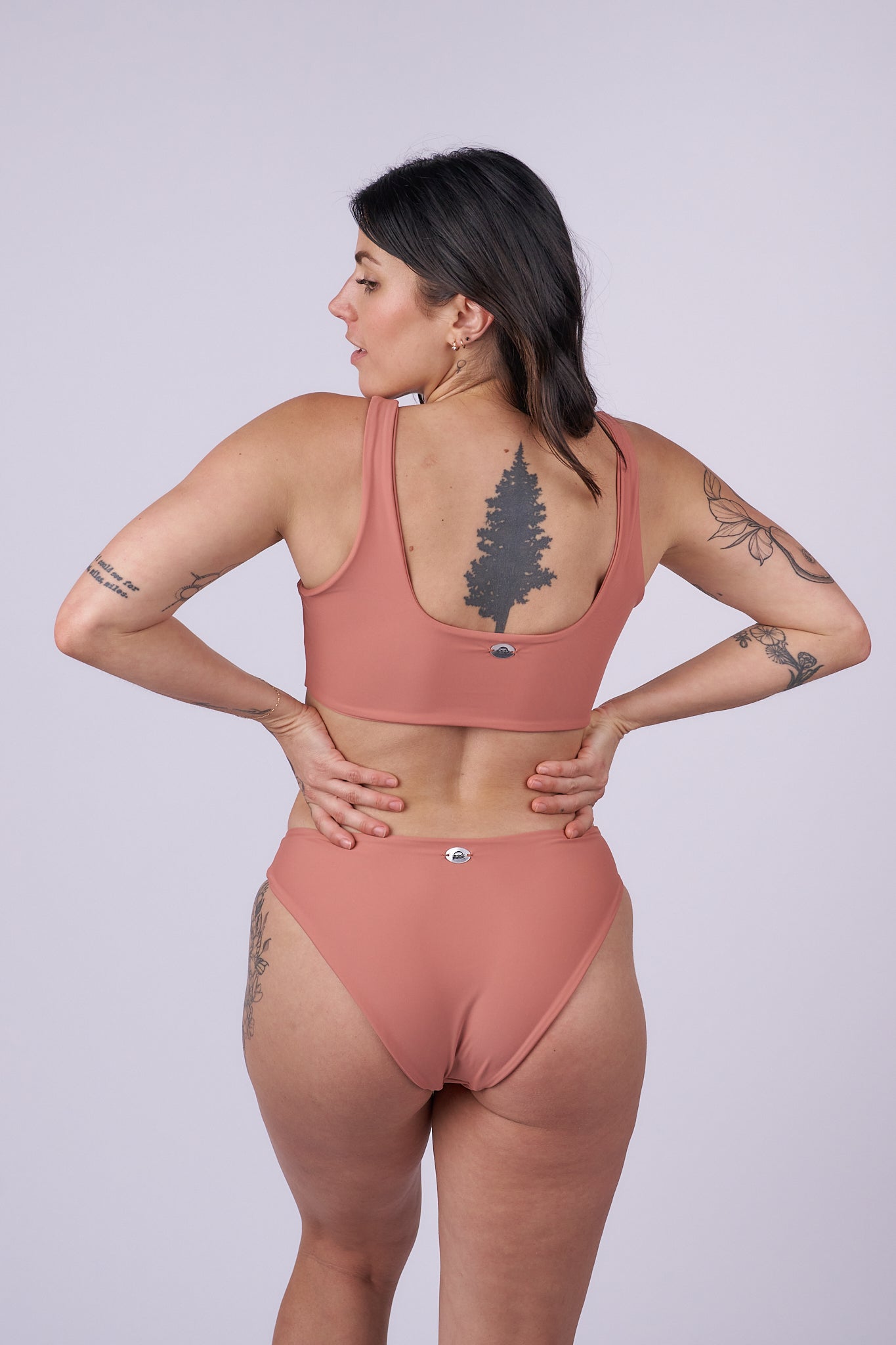 Luna Mid Rise Bikini Bottom - Blush