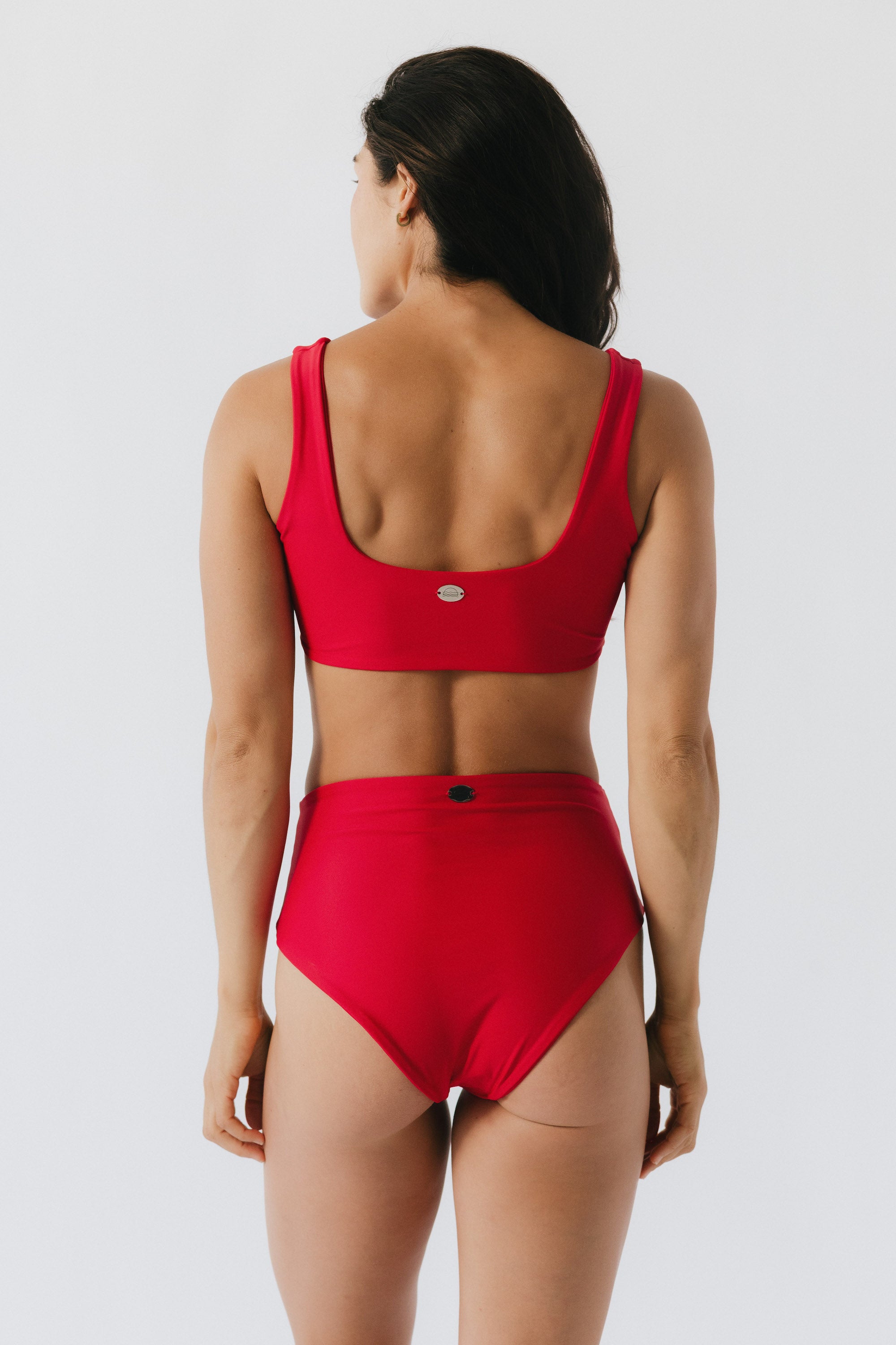 Cleo Square Neck Bikini Top - Fire