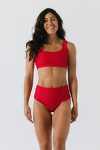Cleo Square Neck Bikini Top - Fire