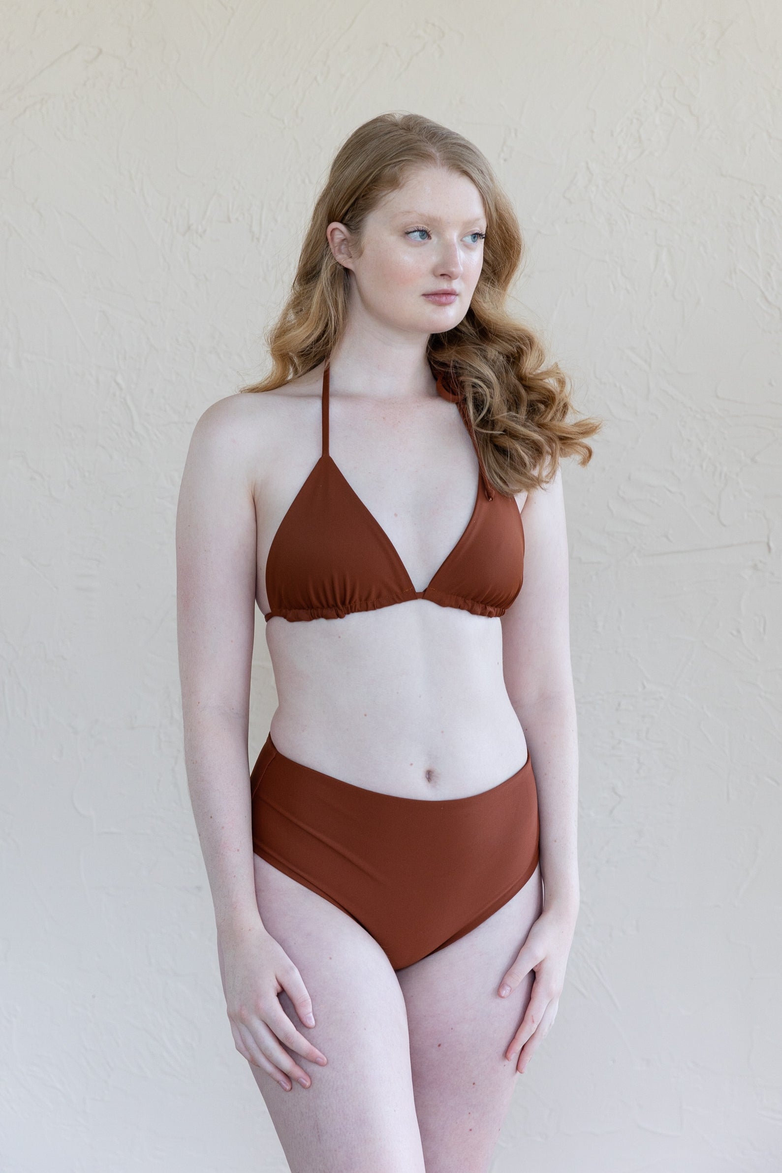Nova High Waisted Bikini Bottom - Spice