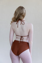 Nova High Waisted Bikini Bottom - Spice