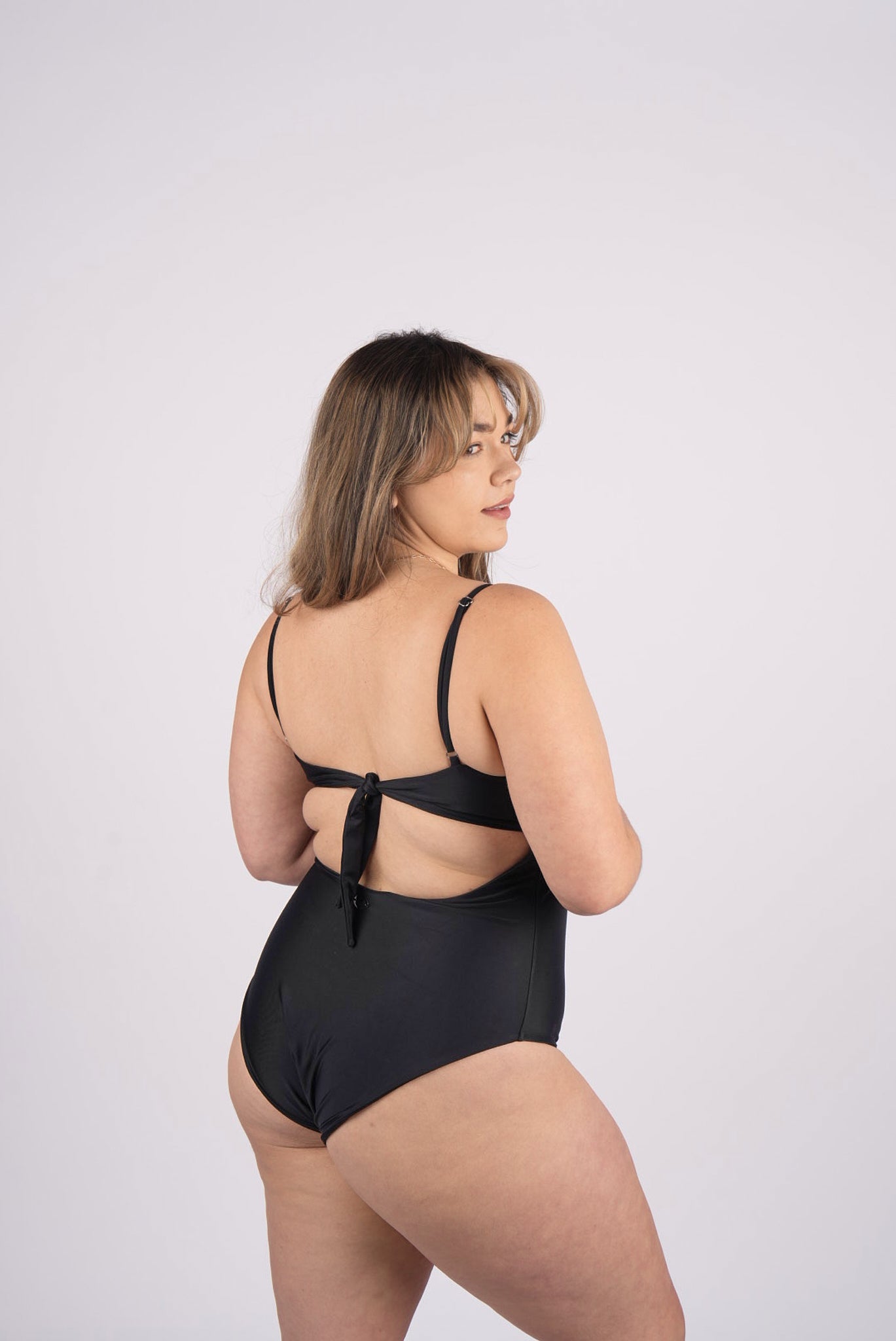 Ivy Tie Back One Piece - Black