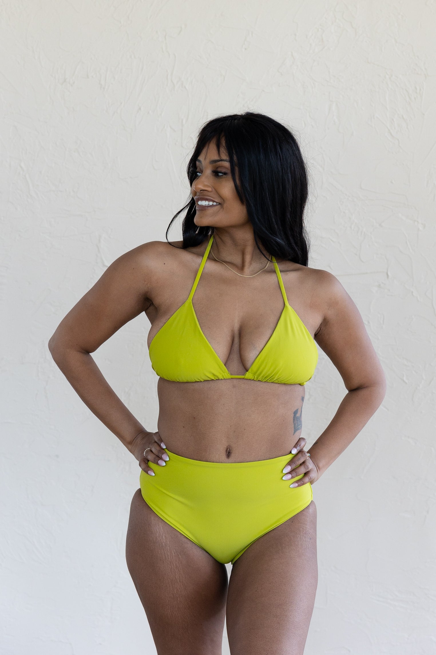 Piper Triangle Bikini Top - Zest