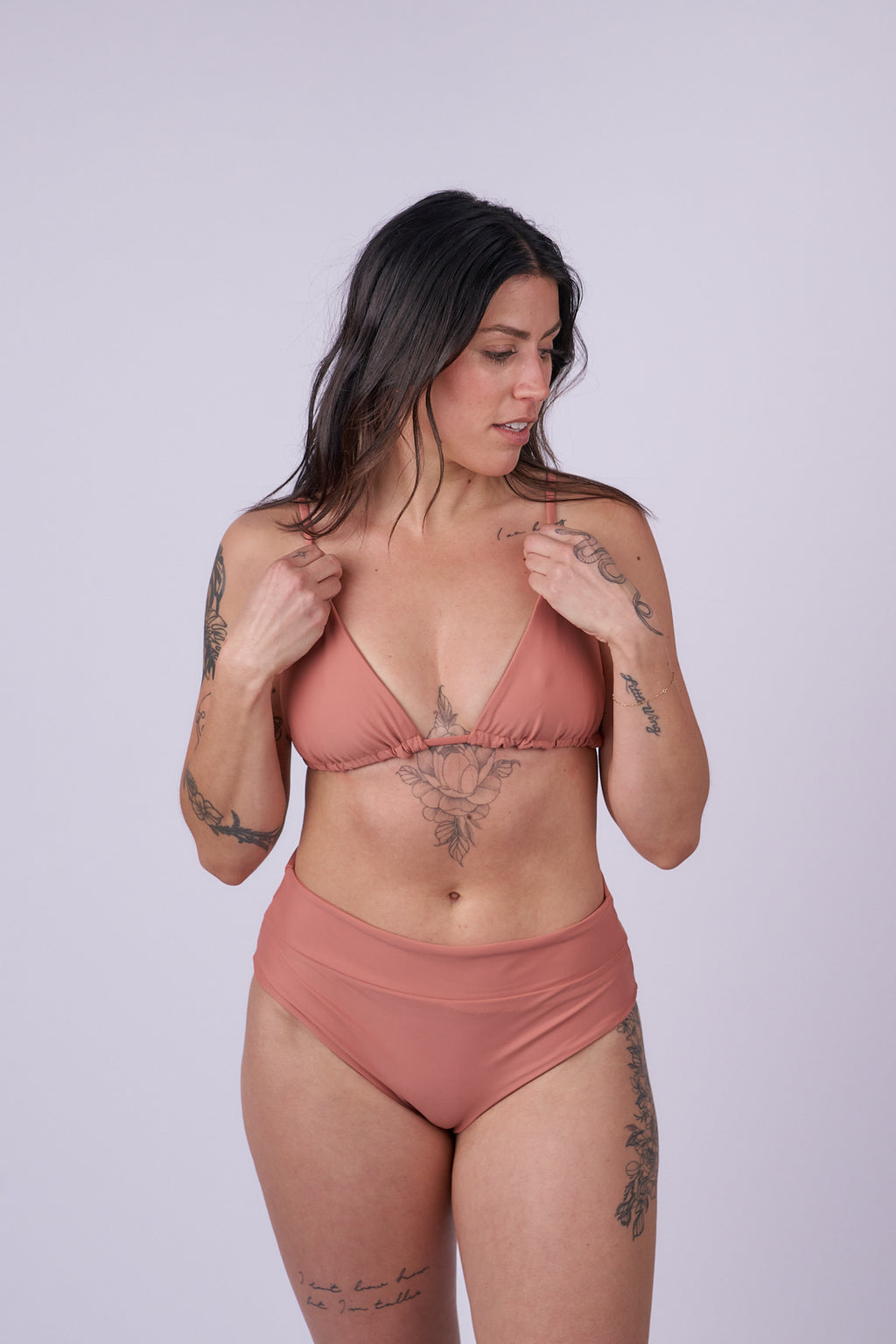 Riley Banded Bikini Bottom - Blush