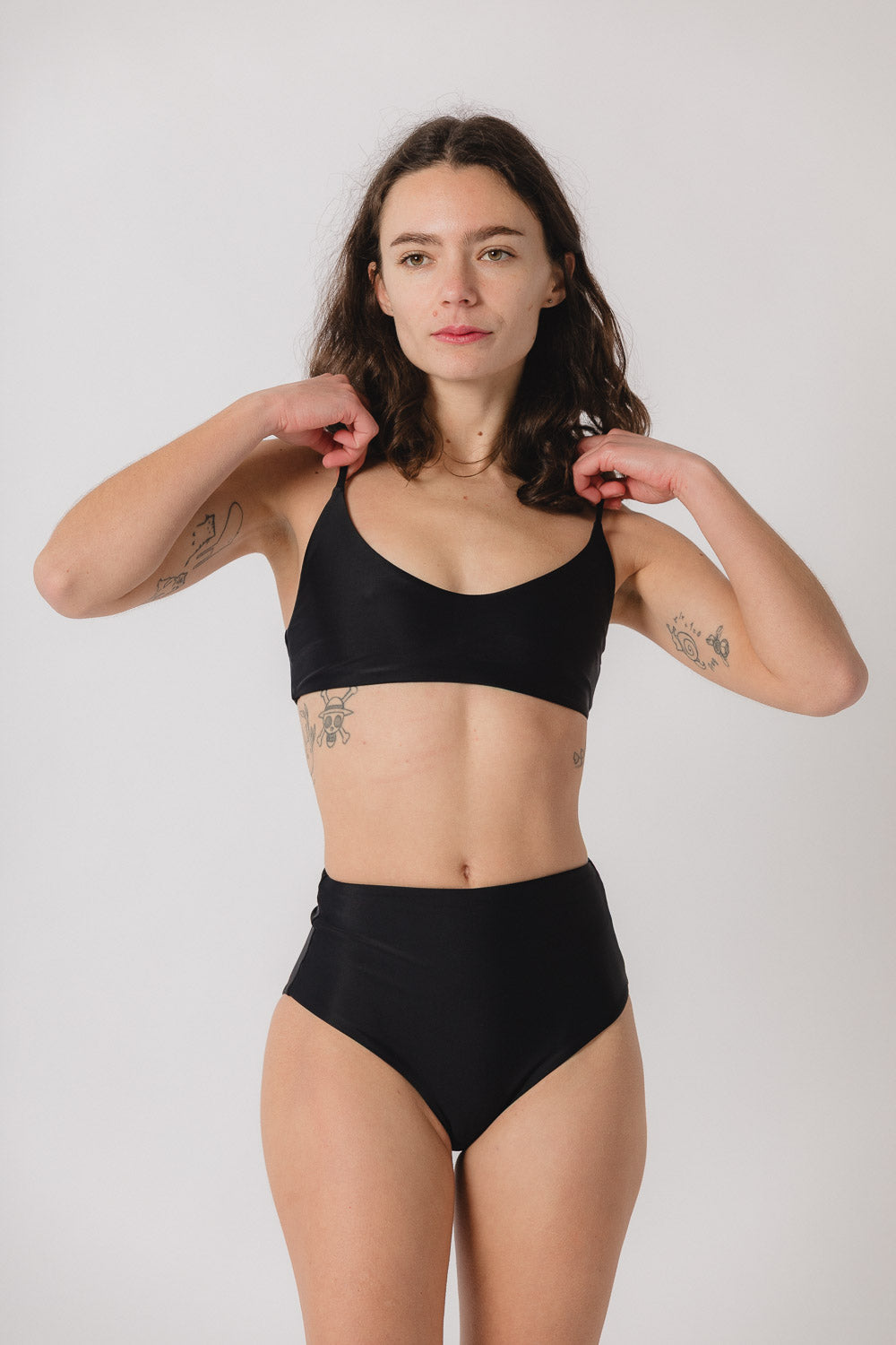 Juno T-Back Bikini Top - Black