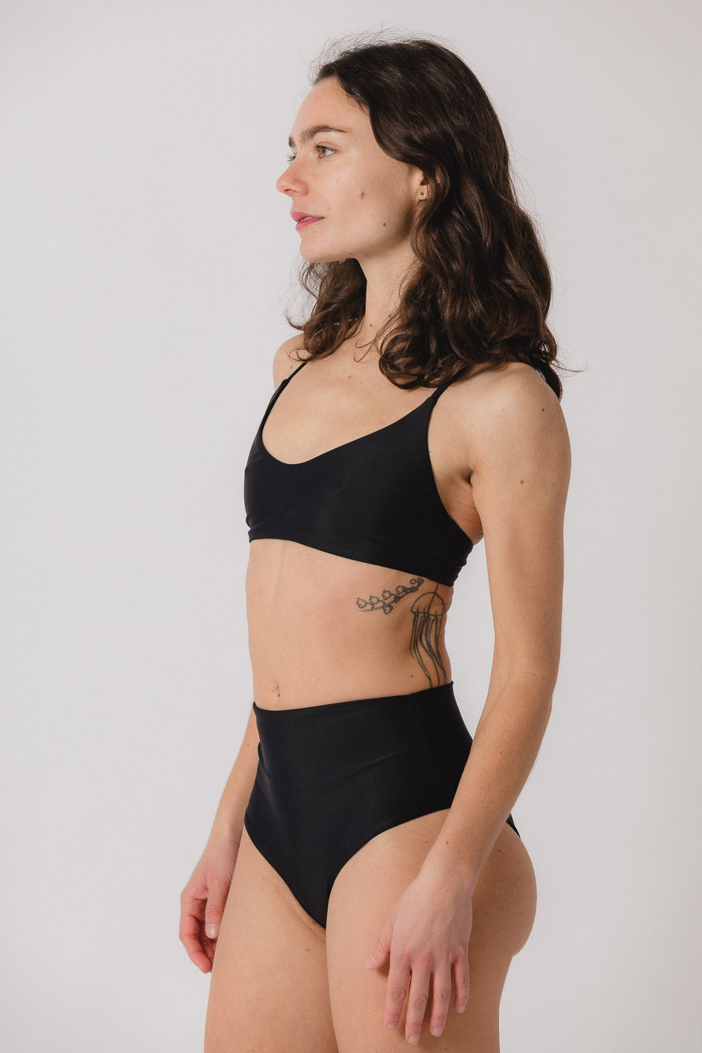Juno T-Back Bikini Top - Black