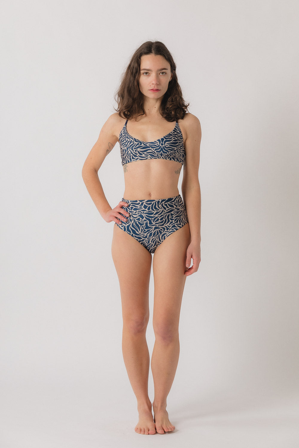 Nina High Waist Bikini Bottom - Mirage x Water
