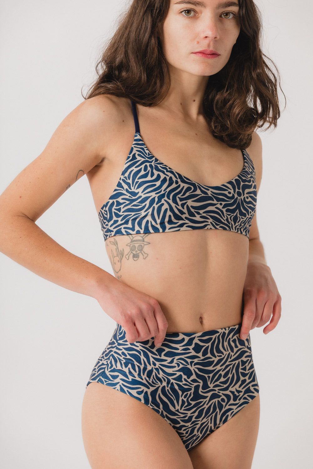 Nina High Waist Bikini Bottom - Mirage x Water