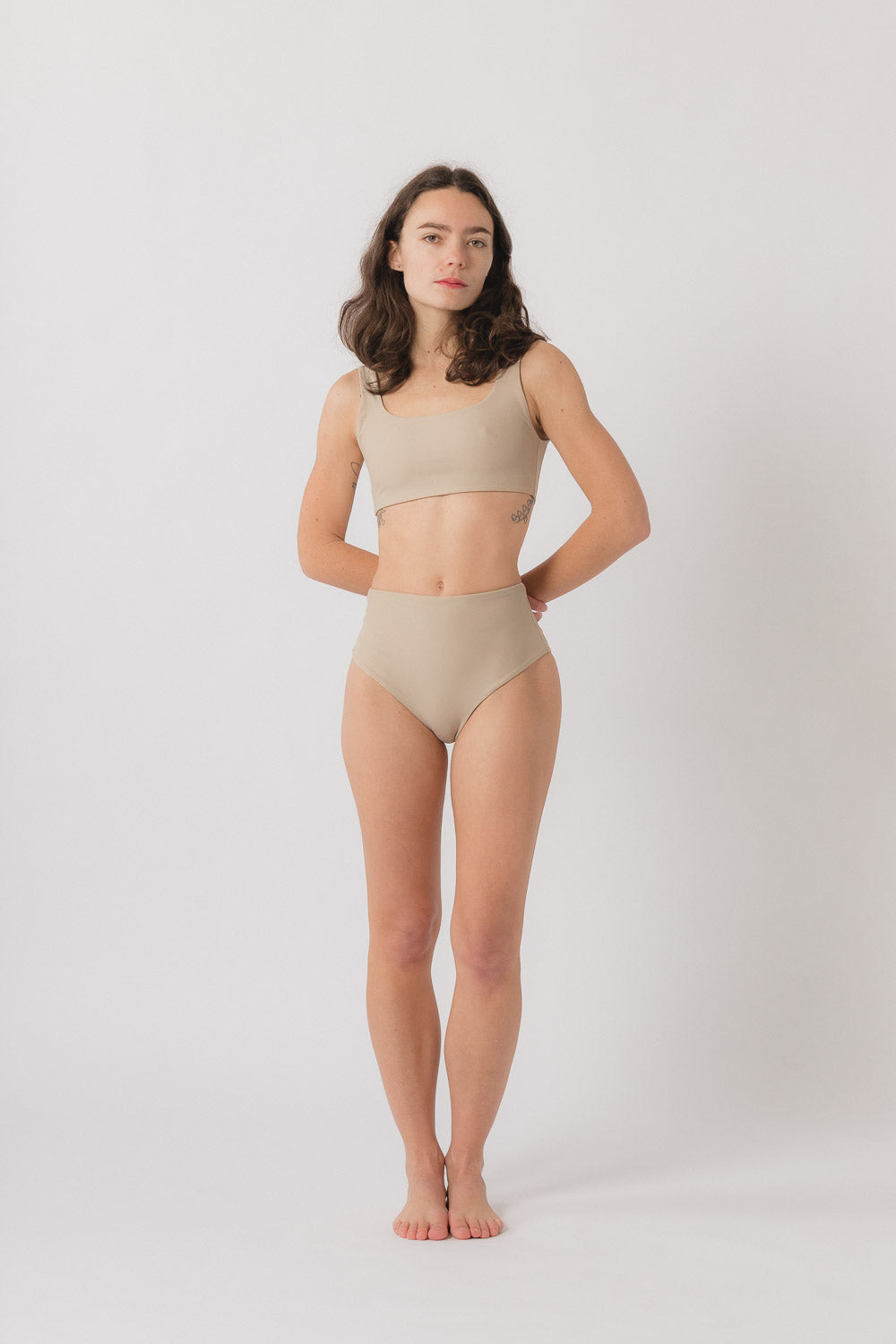 Cleo Square Neck Bikini Top - Oat