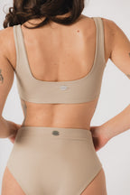 Cleo Square Neck Bikini Top - Oat