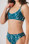 Juno T-Back Bikini Top - Wildflower x Lagoon