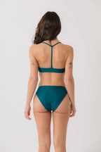 Juno T-Back Bikini Top - Wildflower x Lagoon