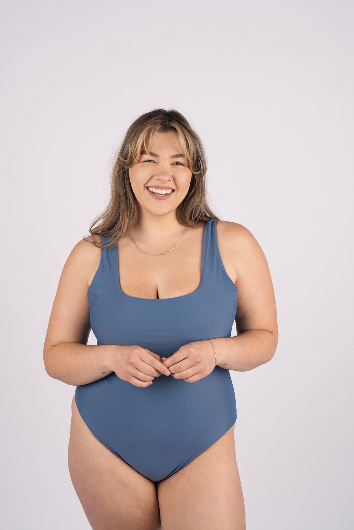Thea Low Back One Piece - Rain